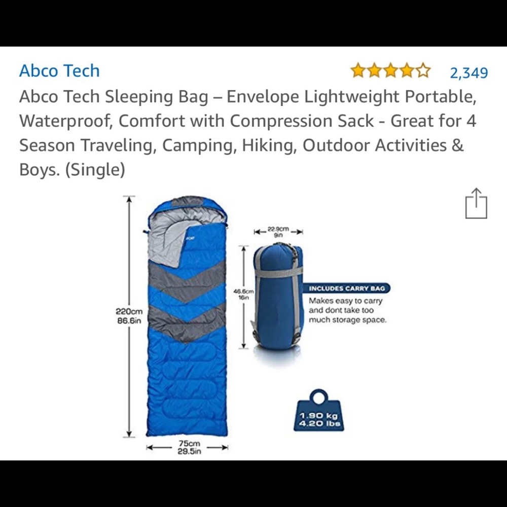 Abto Tech Sleeping Bag